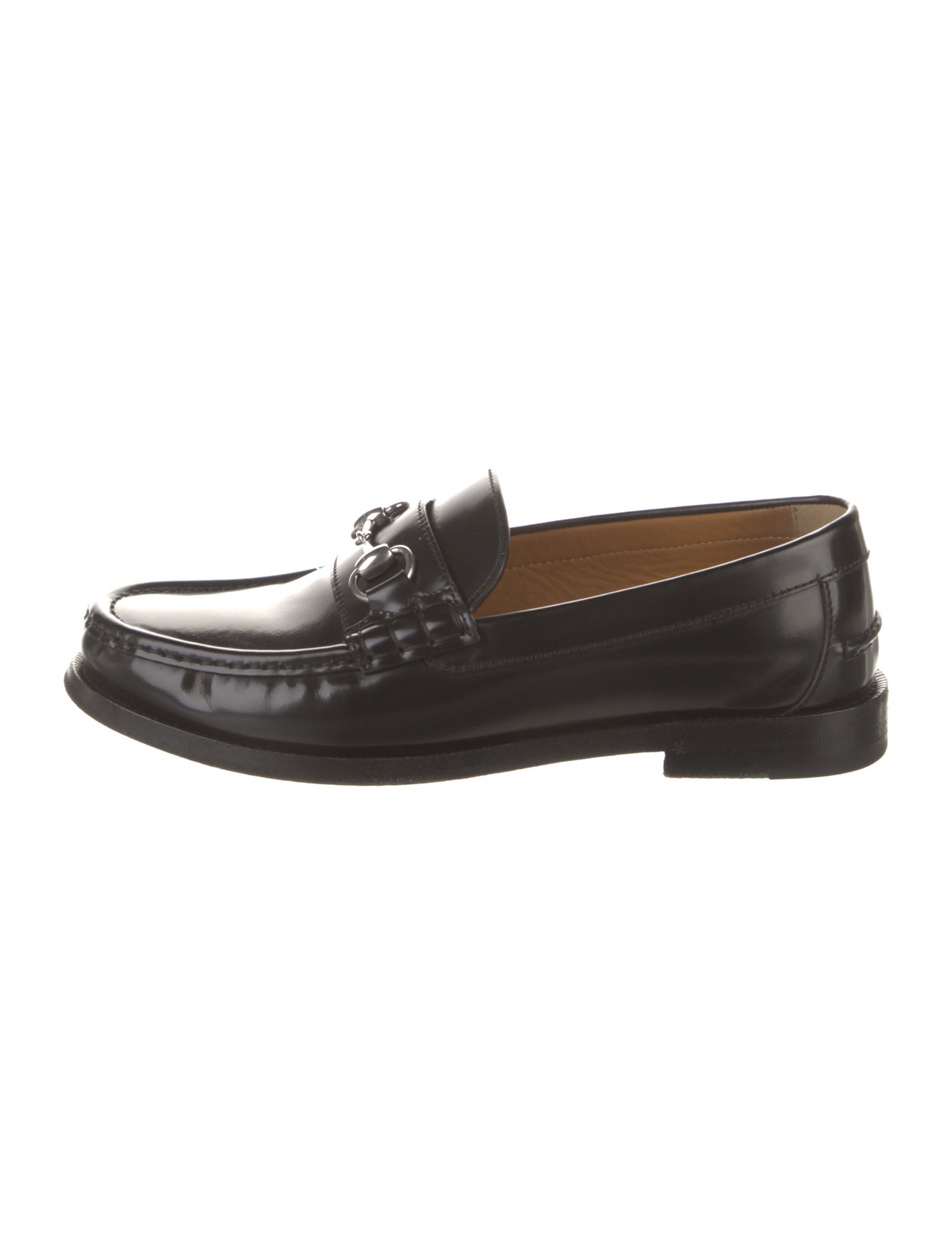Gucci Horsebit Accent Leather Loafers